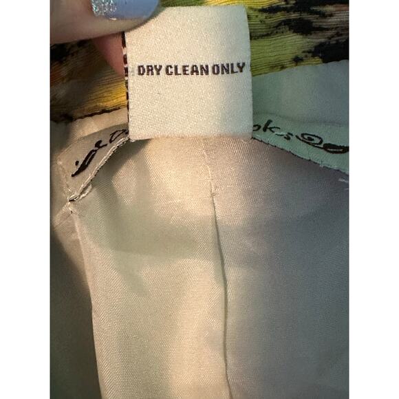 David Brooks vintage orange yellow print silk blazer jacket size Medium - Picture 4 of 16